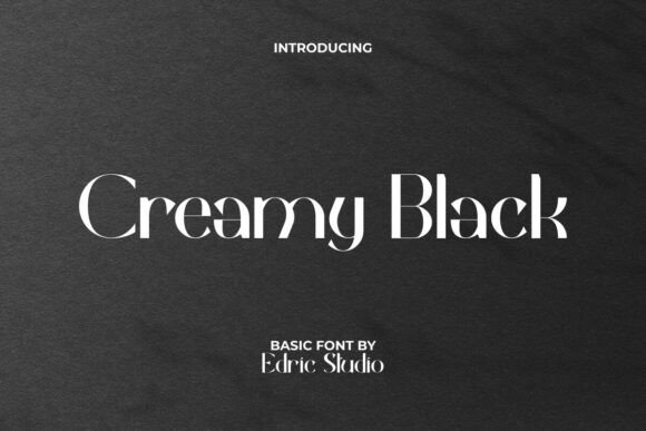 Creamy Black: A Modern Display Font That Elevates Digital Branding