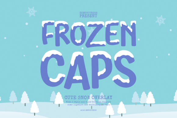 Frozen Caps: A Festive Display Font for Winter Craft Projects