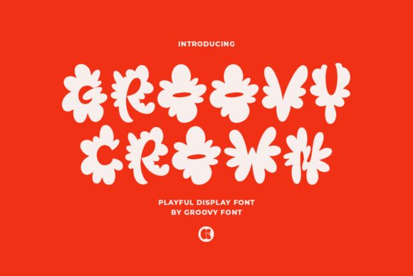 Groovy Crown: A Playful Display Font with Sunflower Charm