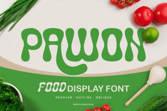 Pawon: A Playful Display Font for Food Branding