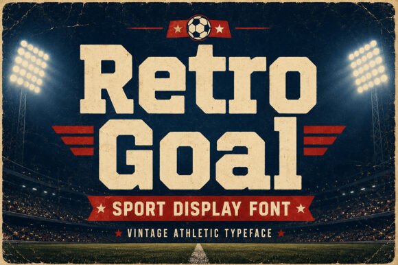 Retro Goal: Vintage Sport Display Font for Crafters