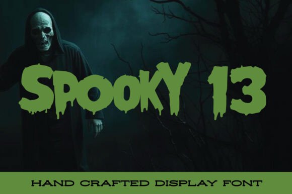 Spooky 13: A Bold Display Font for Halloween Branding