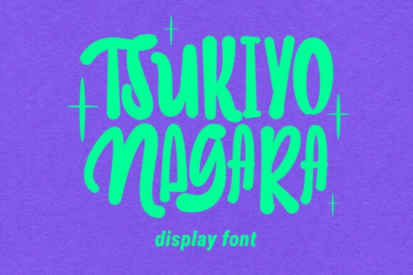 Tsukiyo Nagara: A Bold Display Font for Handmade Brands